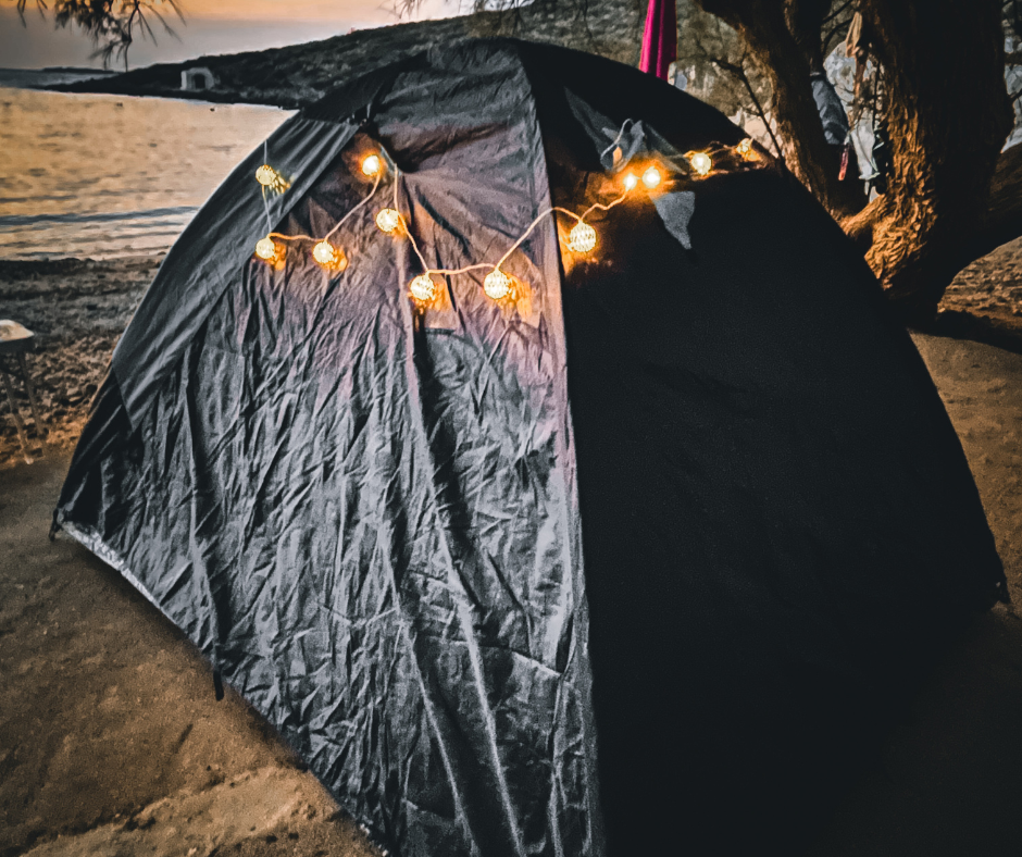 Tenda da campeggio a Limnionas 